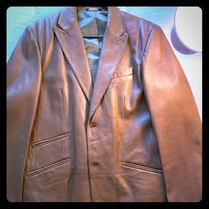Lamb skin leather blazer